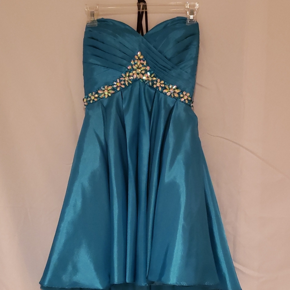 Size 4 blue formal dress.